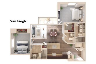 van Gogh -  2 Bedrooms 2.5 Baths 21602 floor plan